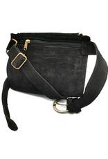 Trukado Leather Festival bags, waist bags and belt bags - Suede waist bag with cowhide and turquoise stone