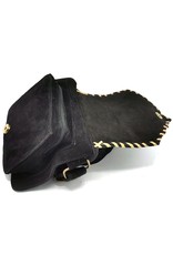 Trukado Leren Festivaltasjes, heuptassen en riemtassen - Suede Heuptas met koeienhuid en turquoise steen