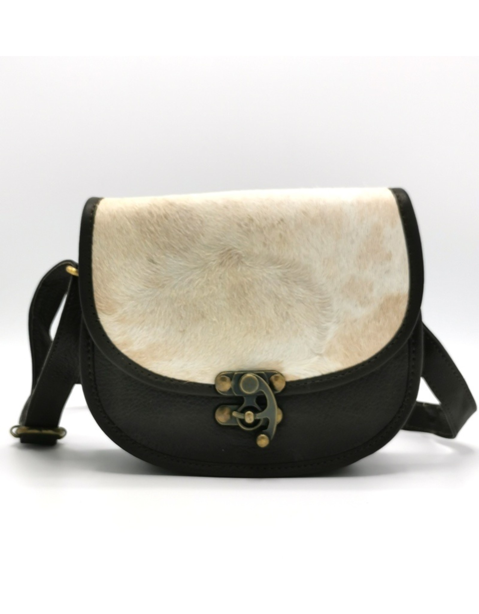 Trukado Leather Shoulder bags  Leather crossbody bags - Saddlebag with cowhide and steampunk hook