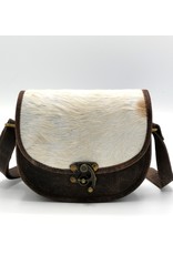 Trukado Leather Shoulder bags  Leather crossbody bags - Saddlebag with cowhide and steampunk hook