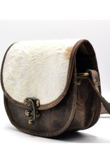 Trukado Leather Shoulder bags  Leather crossbody bags - Saddlebag with cowhide and steampunk hook