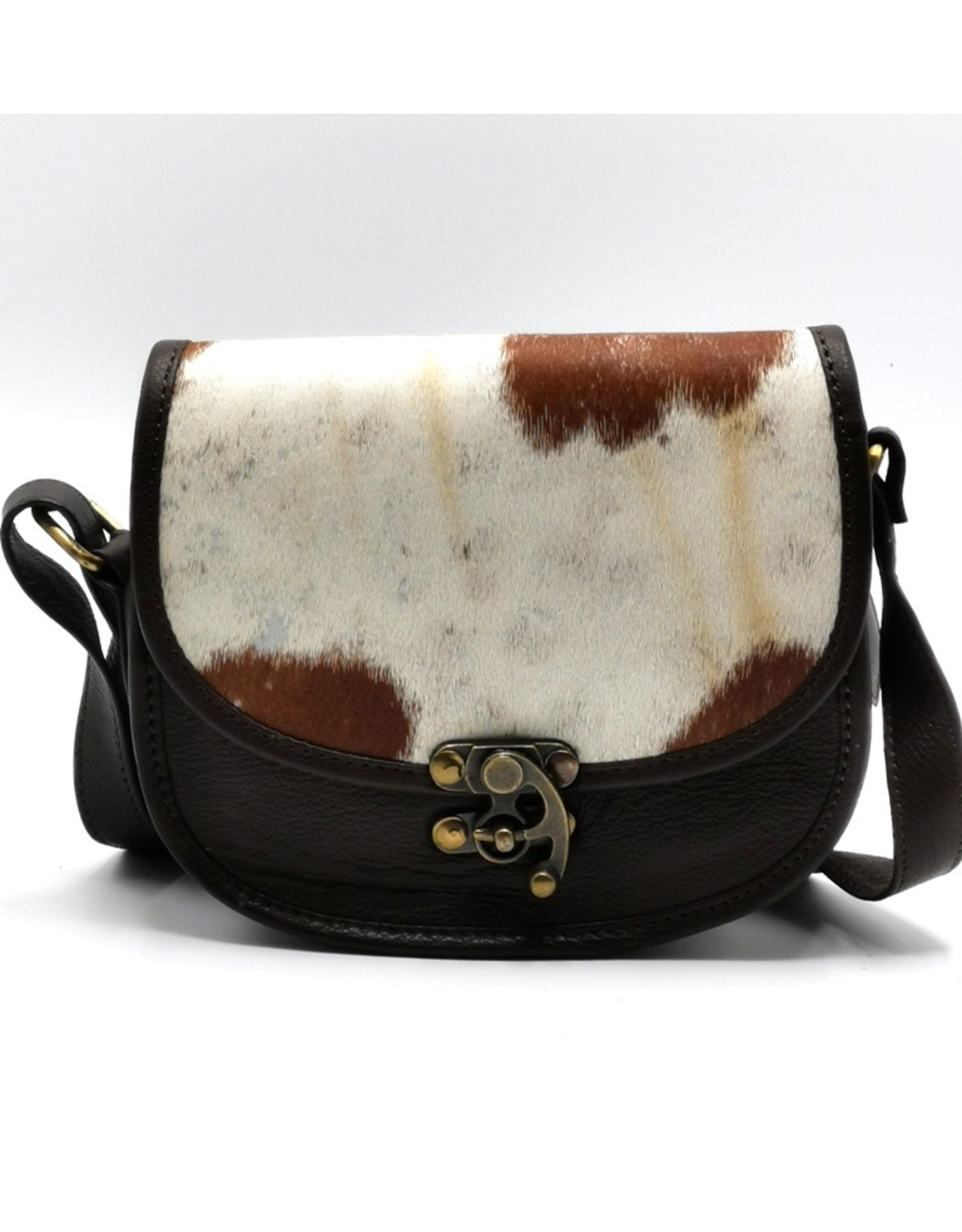 Trukado Leather Shoulder bags  Leather crossbody bags - Saddlebag with cowhide and steampunk hook