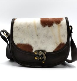 Trukado Saddlebag with cowhide and steampunk hook