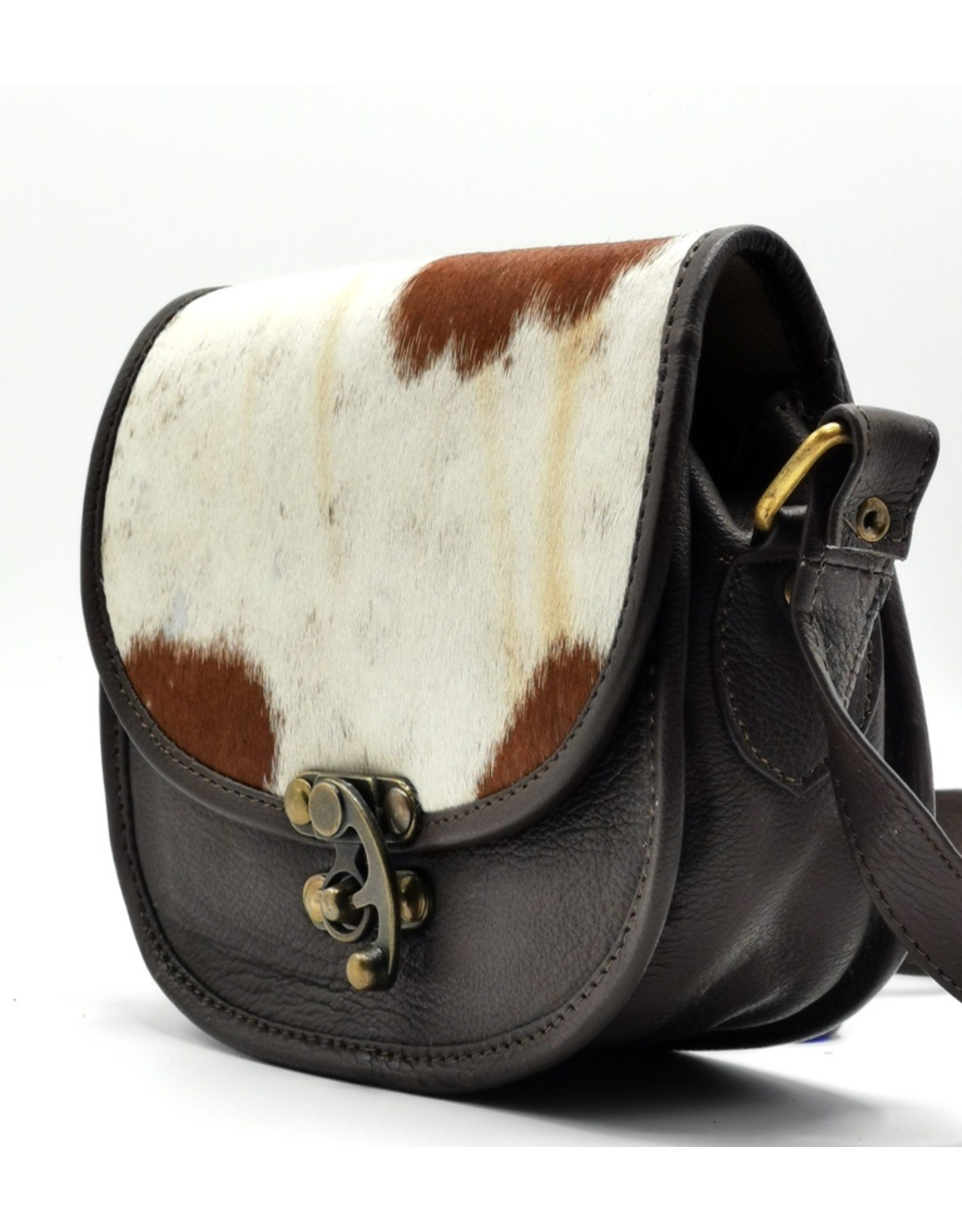 Trukado Leather Shoulder bags  Leather crossbody bags - Saddlebag with cowhide and steampunk hook