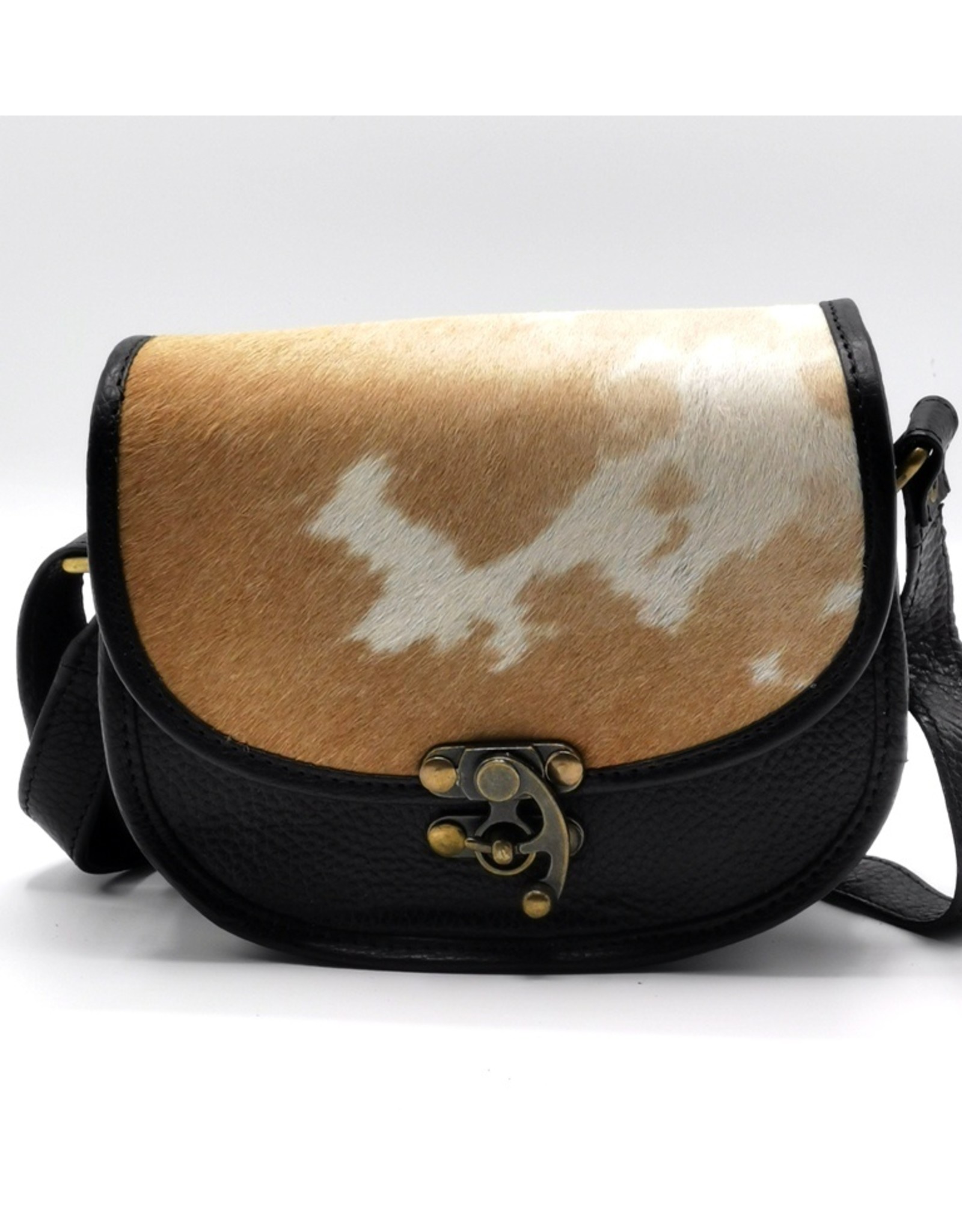 Trukado Leather Shoulder bags  Leather crossbody bags - Saddlebag with cowhide and steampunk hook