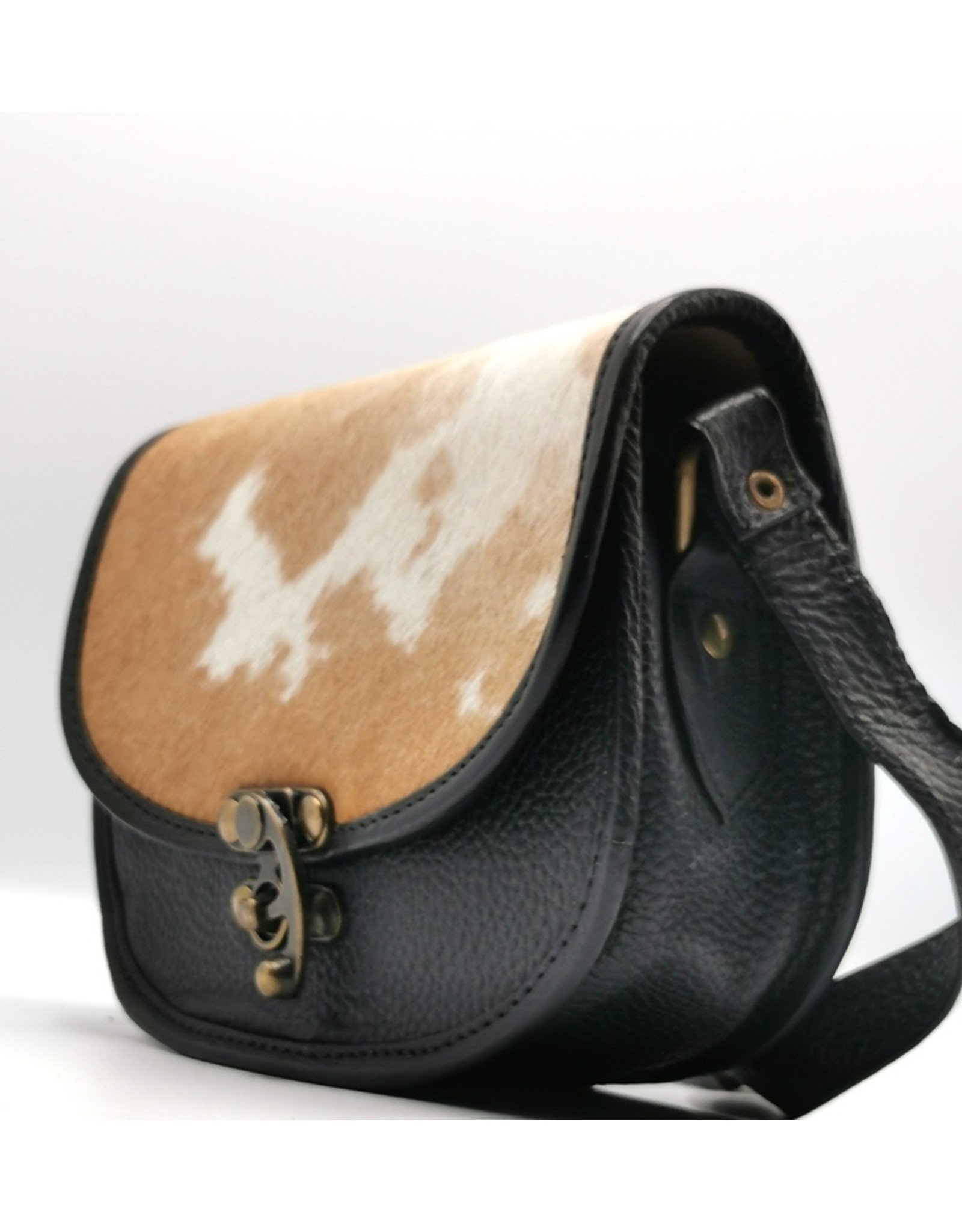 Trukado Leather Shoulder bags  Leather crossbody bags - Saddlebag with cowhide and steampunk hook