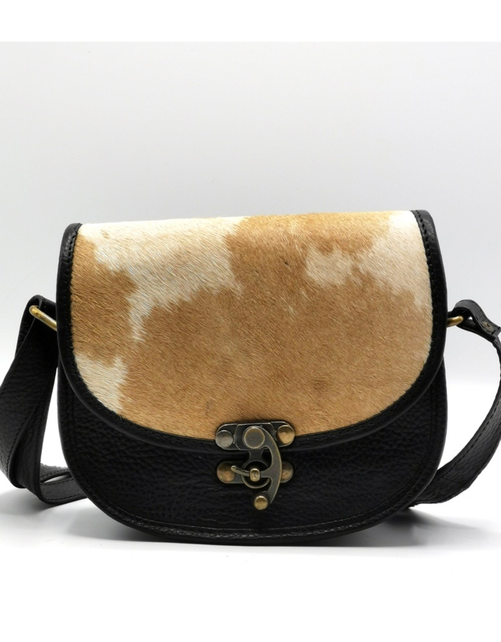 Trukado Leather Shoulder bags  Leather crossbody bags - Saddlebag with cowhide and steampunk hook