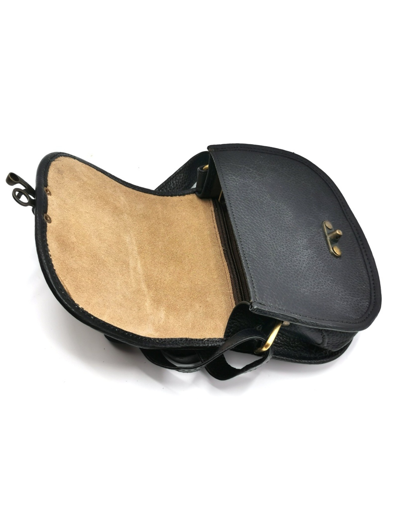 Trukado Leather Shoulder bags  Leather crossbody bags - Saddlebag with cowhide and steampunk hook