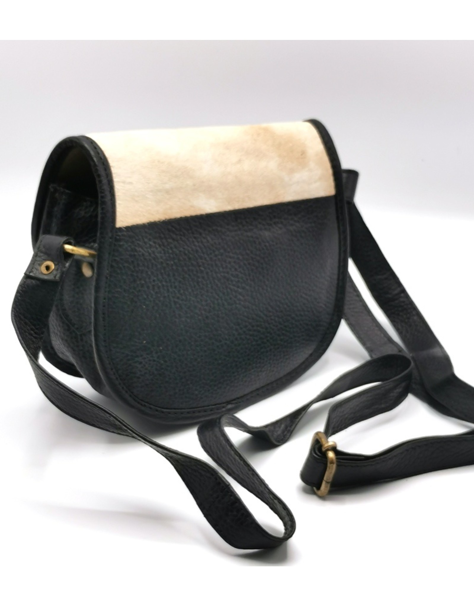 Trukado Leather Shoulder bags  Leather crossbody bags - Saddlebag with cowhide and steampunk hook