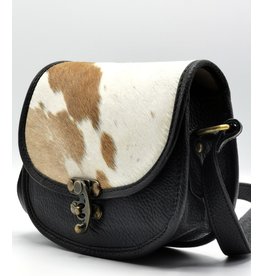 Trukado Saddlebag with cowhide and steampunk hook