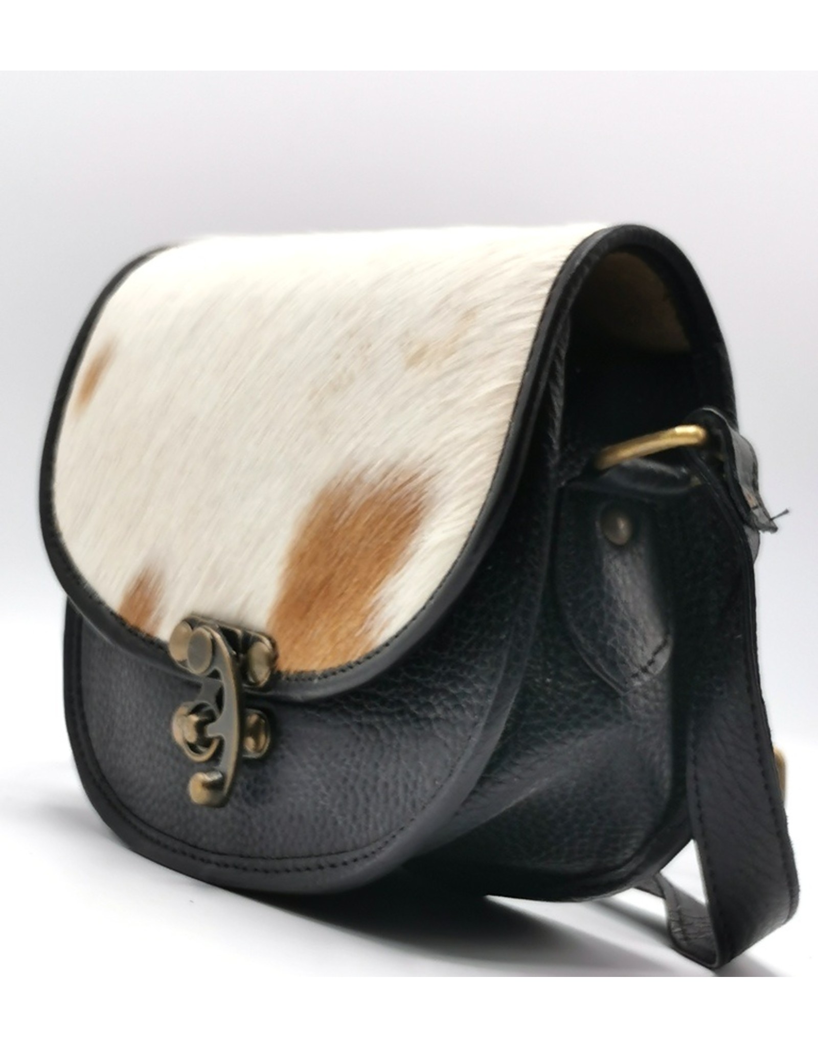 Trukado Leather Shoulder bags  Leather crossbody bags - Saddlebag with cowhide and steampunk hook