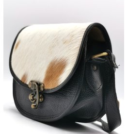 Trukado Saddlebag with cowhide and steampunk hook