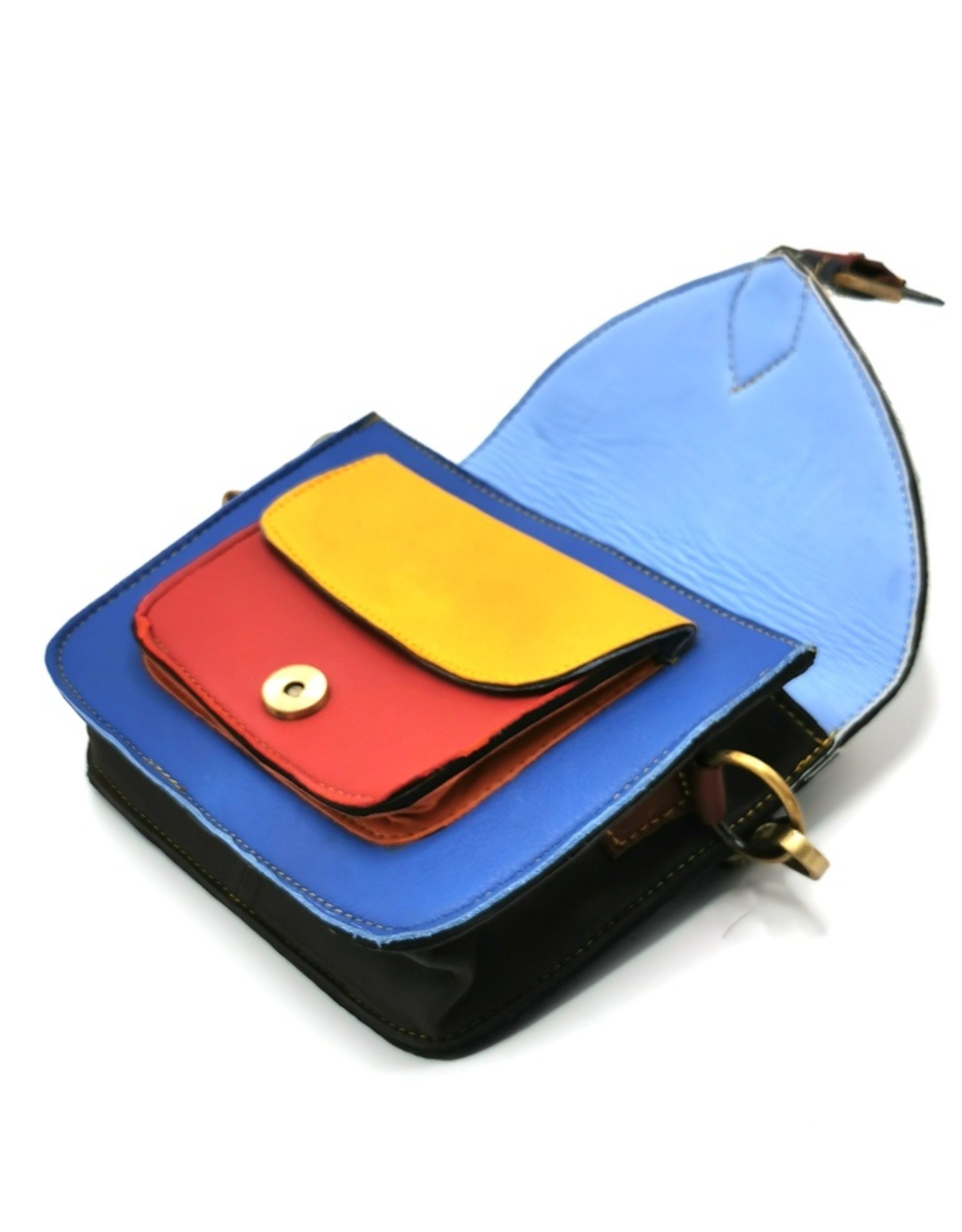 Trukado Leather Shoulder bags  Leather crossbody bags - Coloured leather shoulder bag with cowhide cover