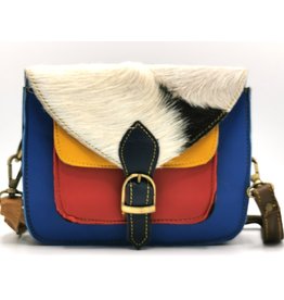 Trukado Coloured leather shoulder bag with cowhide cover