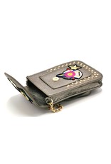 JTXS Avond tassen, Clutches en Portemonnees - Trendy Telefoontasje met patches metallic brons