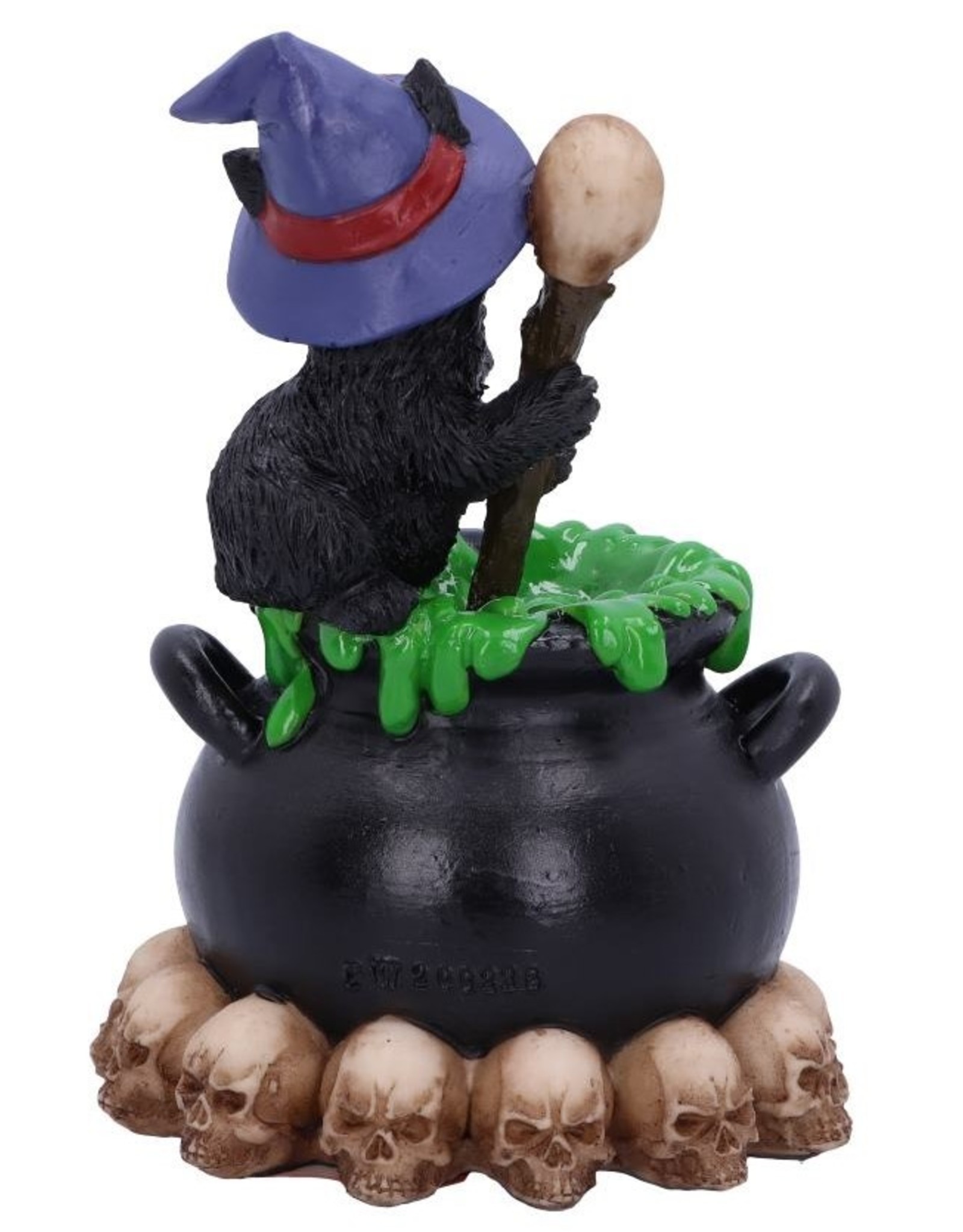 NemesisNow Giftware Figurines Collectables - Spook witch cat with cauldron 12cm