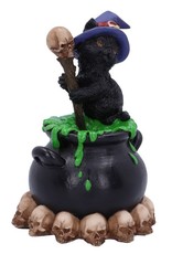 NemesisNow Giftware Figurines Collectables - Spook witch cat with cauldron 12cm