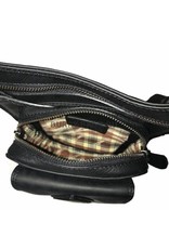 HillBurry Leather Festival bags, waist bags and belt bags - Hillburry motorcycle leg bag genuine leather black