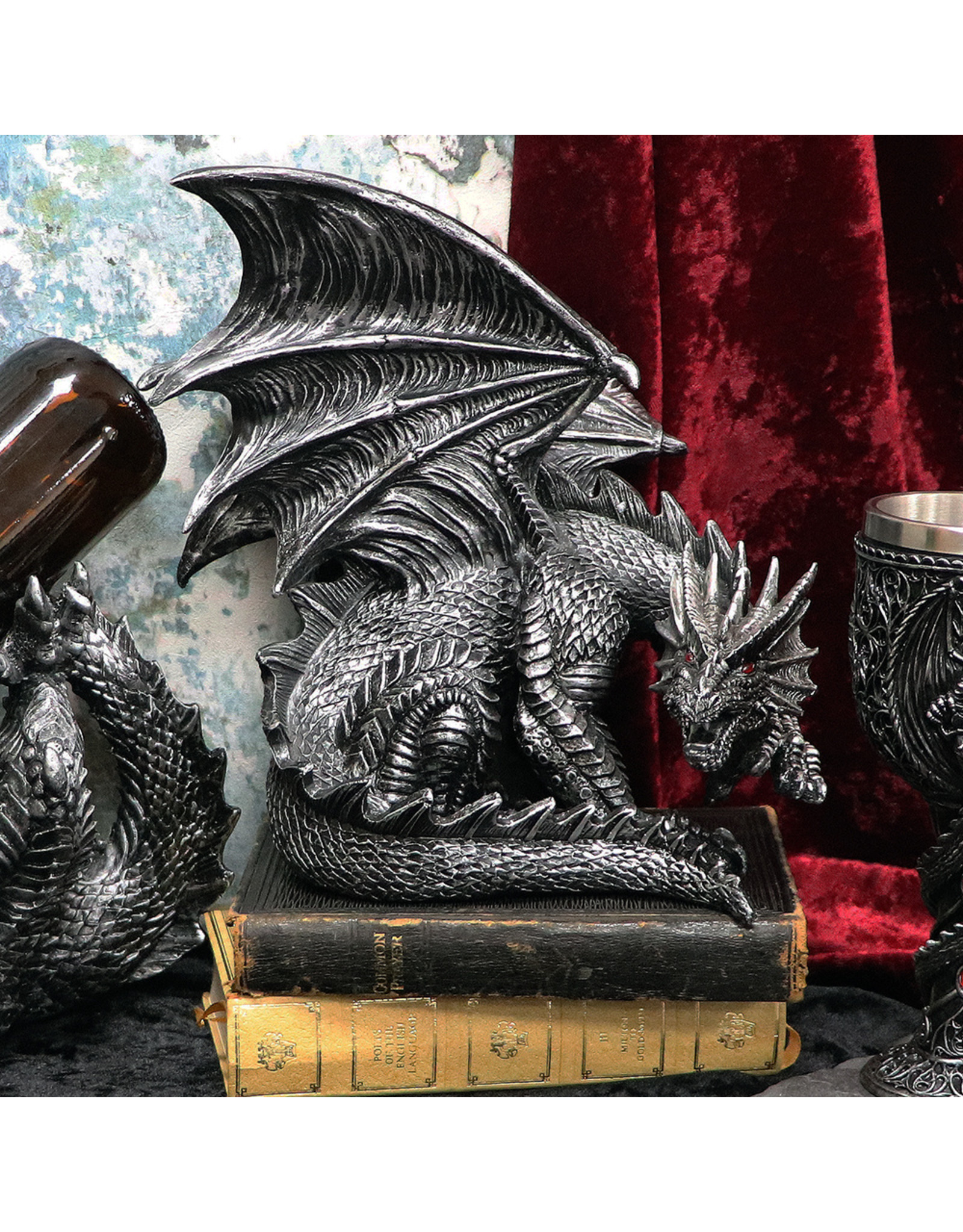 NemesisNow Giftware Figurines Collectables - Obsidian Dragon 25cm Nemesis Now