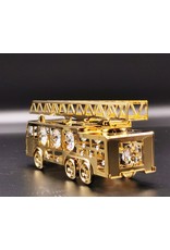 Crystal Temptations Miscellaneous - Miniature Fire truck - gold-plated and with Swarovski