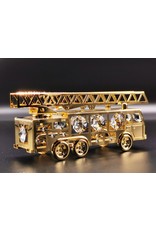 Crystal Temptations Miscellaneous - Miniature Fire truck - gold-plated and with Swarovski