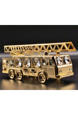 Crystal Temptations Miscellaneous - Miniature Fire truck - gold-plated and with Swarovski