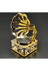 Crystal Temptations Miscellaneous - Miniature Gramophone - gold-plated and with Swarovski