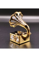 Crystal Temptations Miscellaneous - Miniature Gramophone - gold-plated and with Swarovski