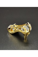 Crystal Temptations Miscellaneous - Miniature Ladies shoe. Gold-plated and with Swarovski