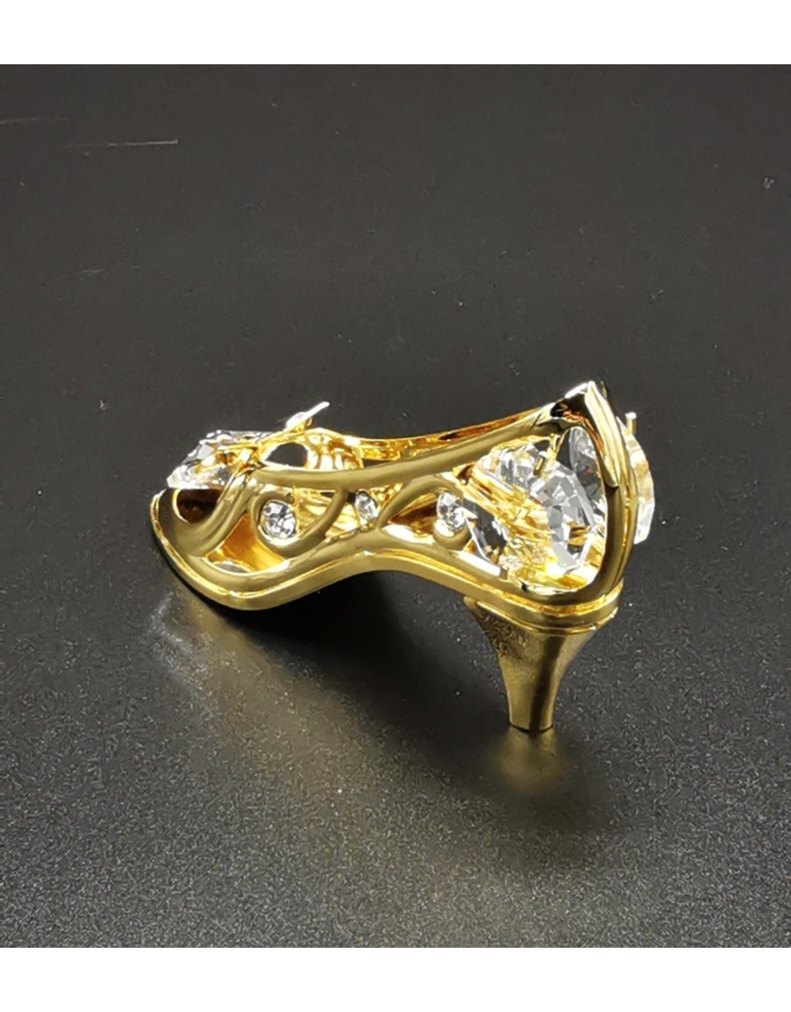 Crystal Temptations Miscellaneous - Miniature Ladies shoe. Gold-plated and with Swarovski