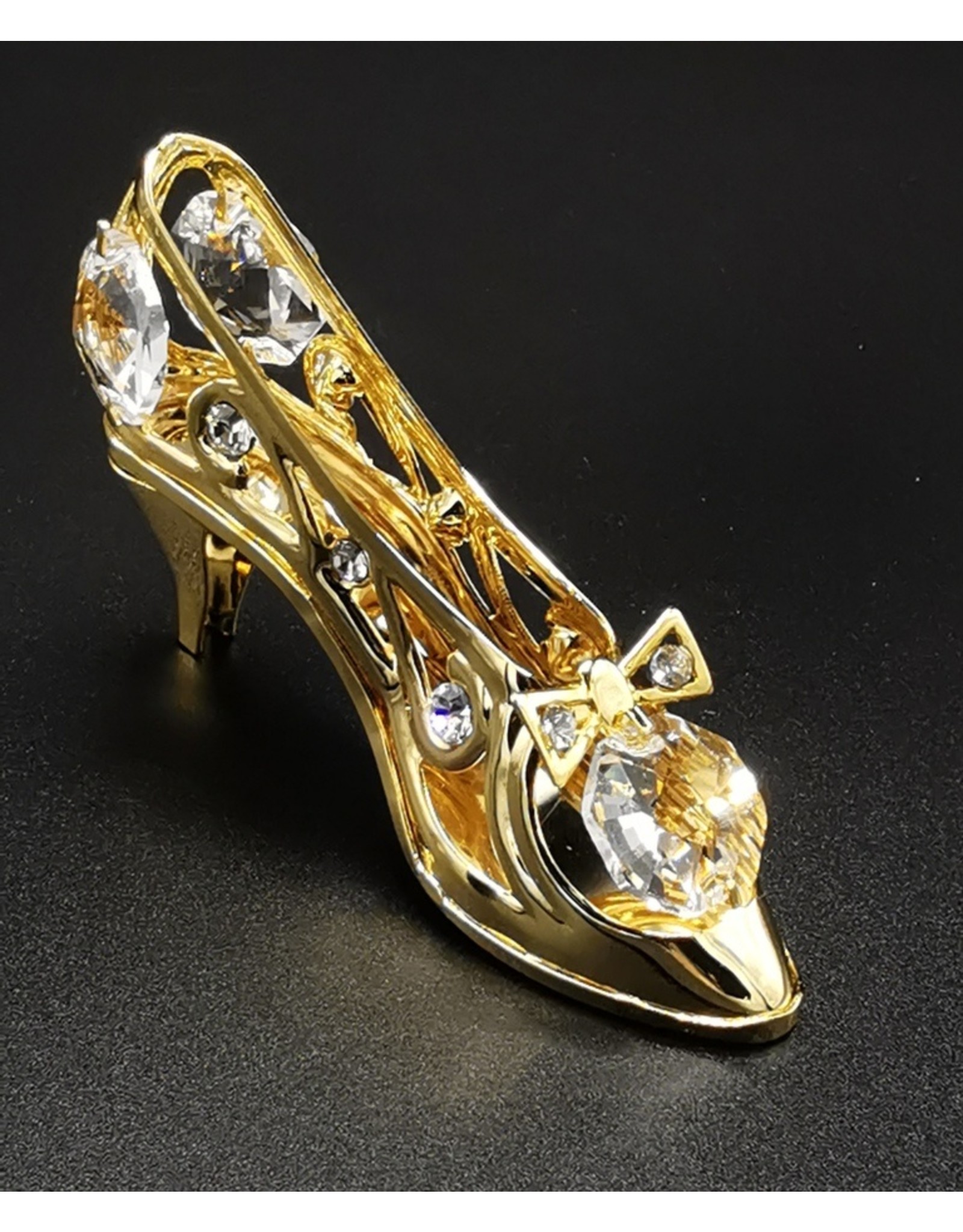 Crystal Temptations Miscellaneous - Miniature Ladies shoe. Gold-plated and with Swarovski