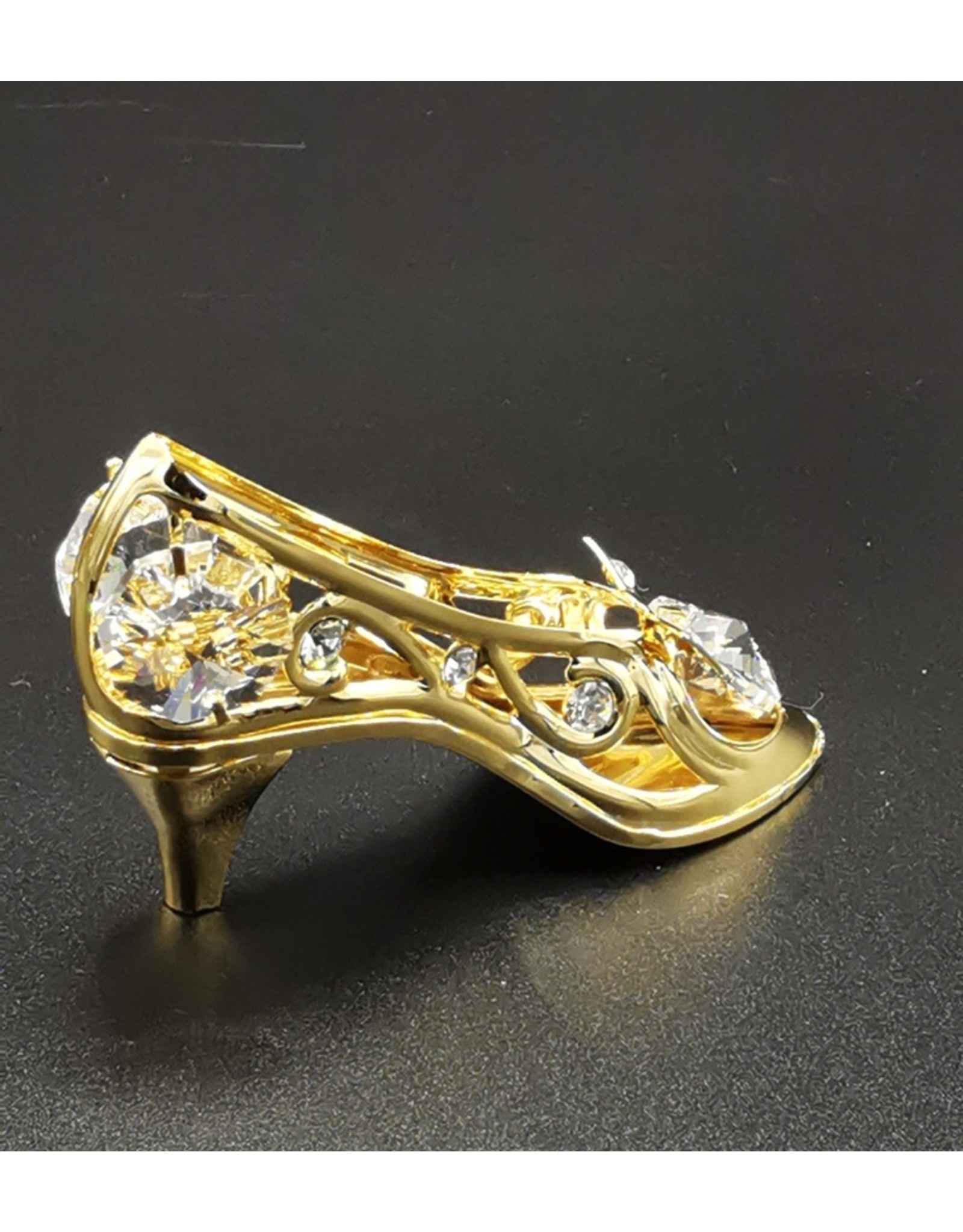 Crystal Temptations Miscellaneous - Miniature Ladies shoe. Gold-plated and with Swarovski