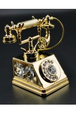 Crystal Temptations Miscellaneous - Miniature Retro Phone.  Gold-plated and with Swarovski
