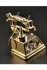 Crystal Temptations Miscellaneous - Miniature Retro Phone.  Gold-plated and with Swarovski