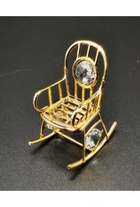 Crystal Temptations Miscellaneous - Miniature Rocking chair. Gold-plated and with Swarovski