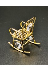 Crystal Temptations Miscellaneous - Miniature Rocking chair. Gold-plated and with Swarovski