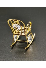 Crystal Temptations Miscellaneous - Miniature Rocking chair. Gold-plated and with Swarovski