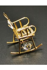 Crystal Temptations Miscellaneous - Miniature Rocking chair. Gold-plated and with Swarovski