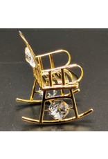 Crystal Temptations Miscellaneous - Miniature Rocking chair. Gold-plated and with Swarovski