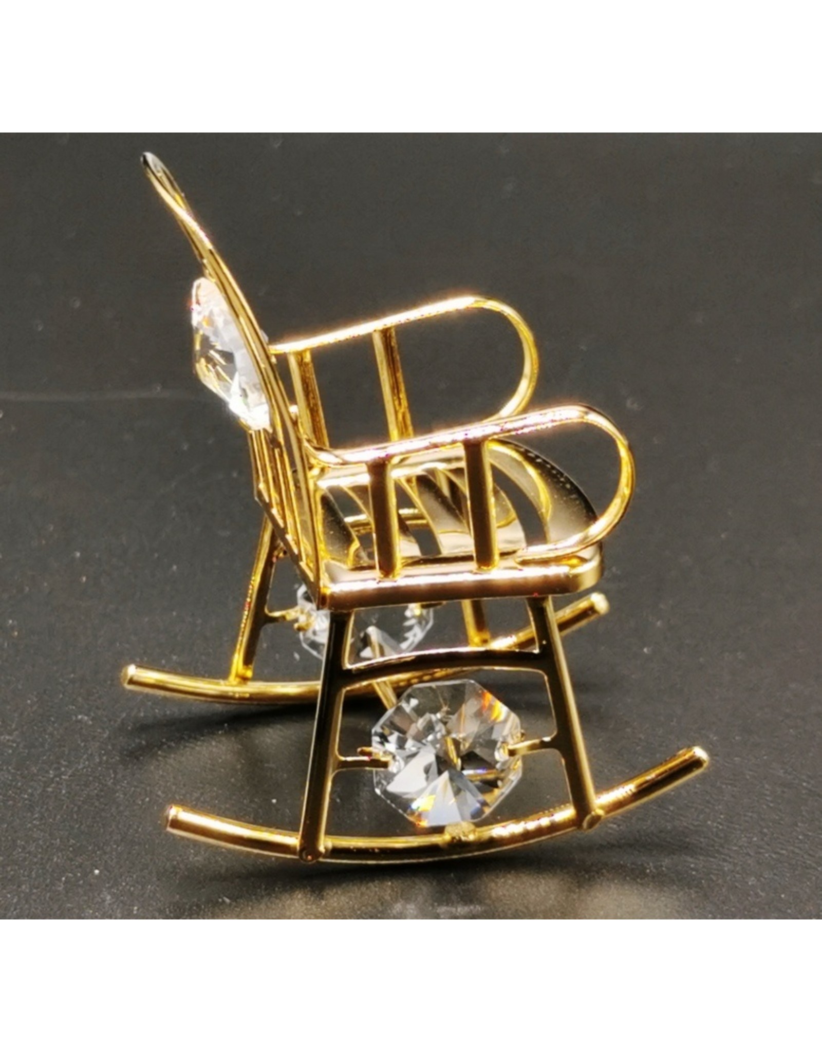 Crystal Temptations Miscellaneous - Miniature Rocking chair. Gold-plated and with Swarovski