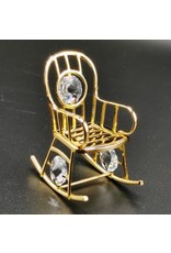 Crystal Temptations Miscellaneous - Miniature Rocking chair. Gold-plated and with Swarovski