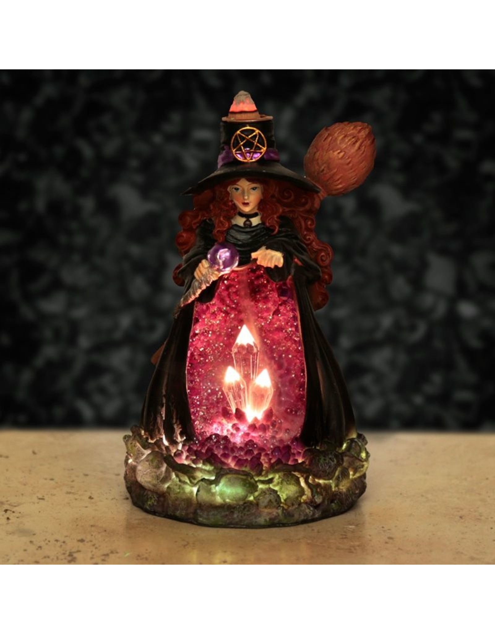 Witches cave Giftware Figurines Collectables - Witches Crystal case LED  Backflow Incenseholder