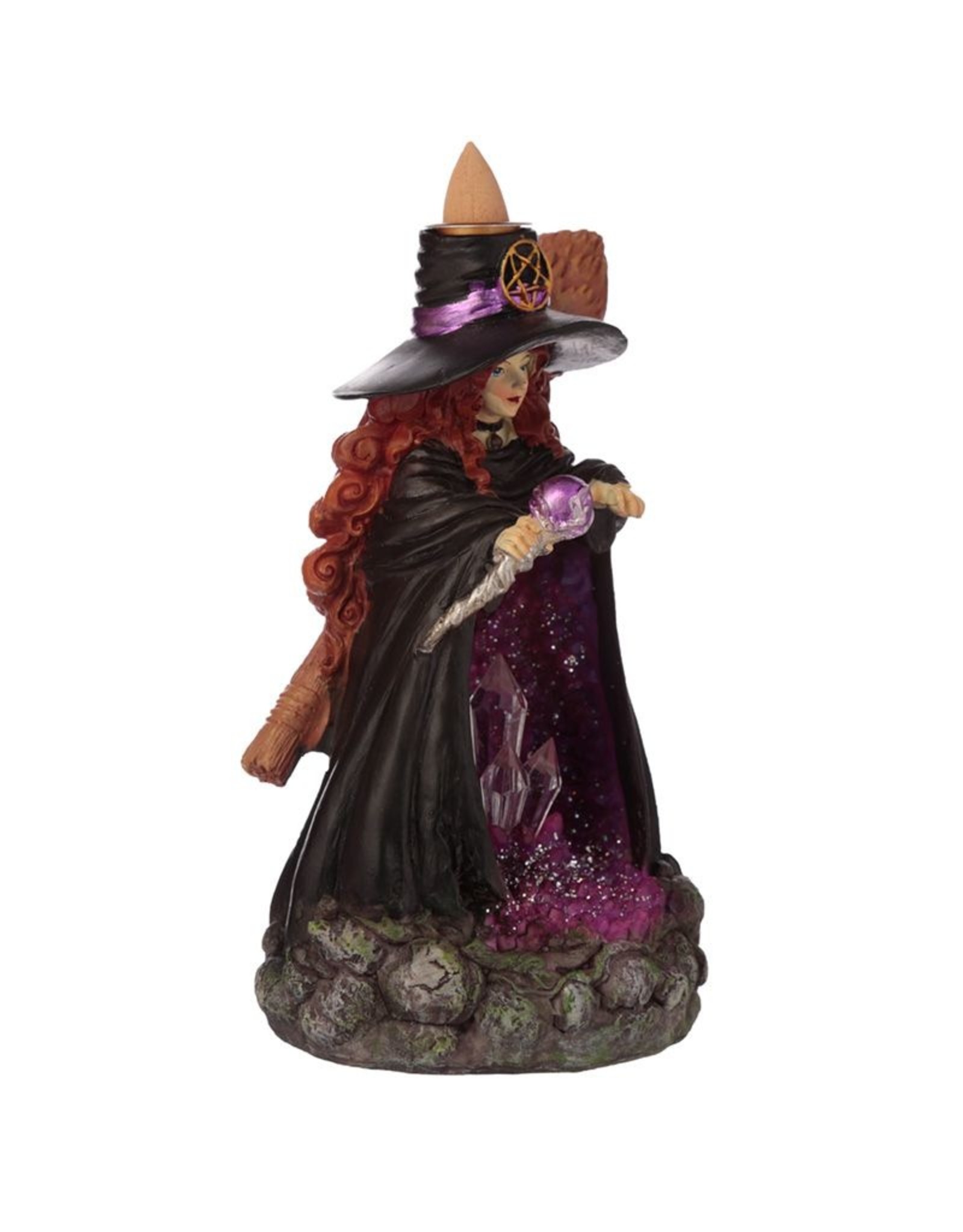 Witches cave Giftware Figurines Collectables - Witches Crystal case LED  Backflow Incenseholder