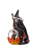 Spirit of the Sorcerer Giftware Beelden Collectables  - Spirit of the Sorcerer Vuurdraak Magiër Sneeuwbol