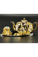 Crystal Temptations Miscellaneous - Miniatuur Thee servies - verguld en met Swarovski