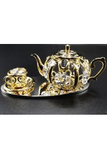 Crystal Temptations Miscellaneous - Miniature Tea Service. Gold-plated and with Swarovski
