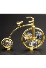 Crystal Temptations Miscellaneous - Miniature Victorian bicycle. Gold-plated and with Swarovski
