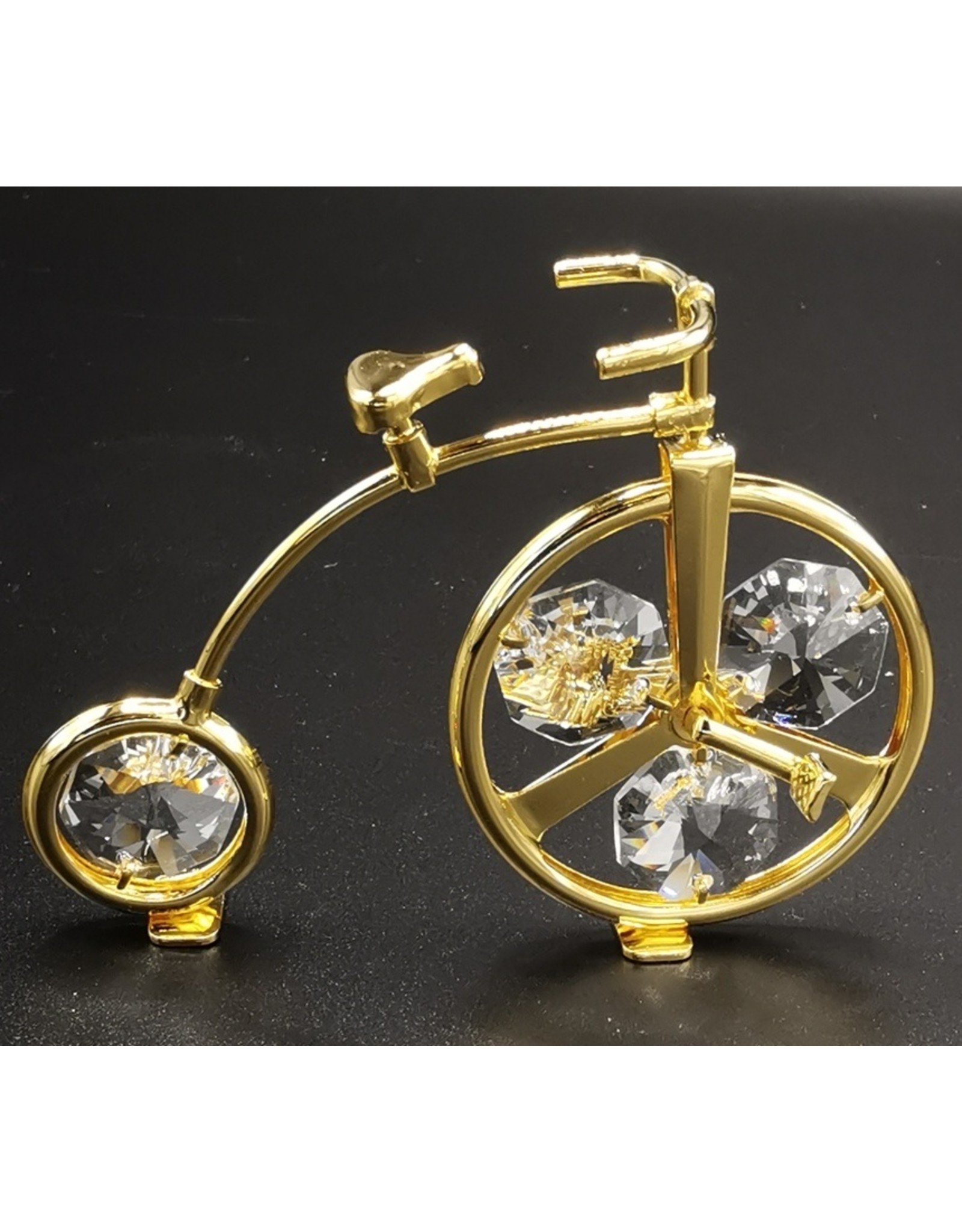 Crystal Temptations Miscellaneous - Miniature Victorian bicycle. Gold-plated and with Swarovski