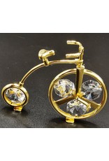 Crystal Temptations Miscellaneous - Miniature Victorian bicycle. Gold-plated and with Swarovski