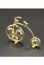 Crystal Temptations Miscellaneous - Miniature Victorian bicycle. Gold-plated and with Swarovski